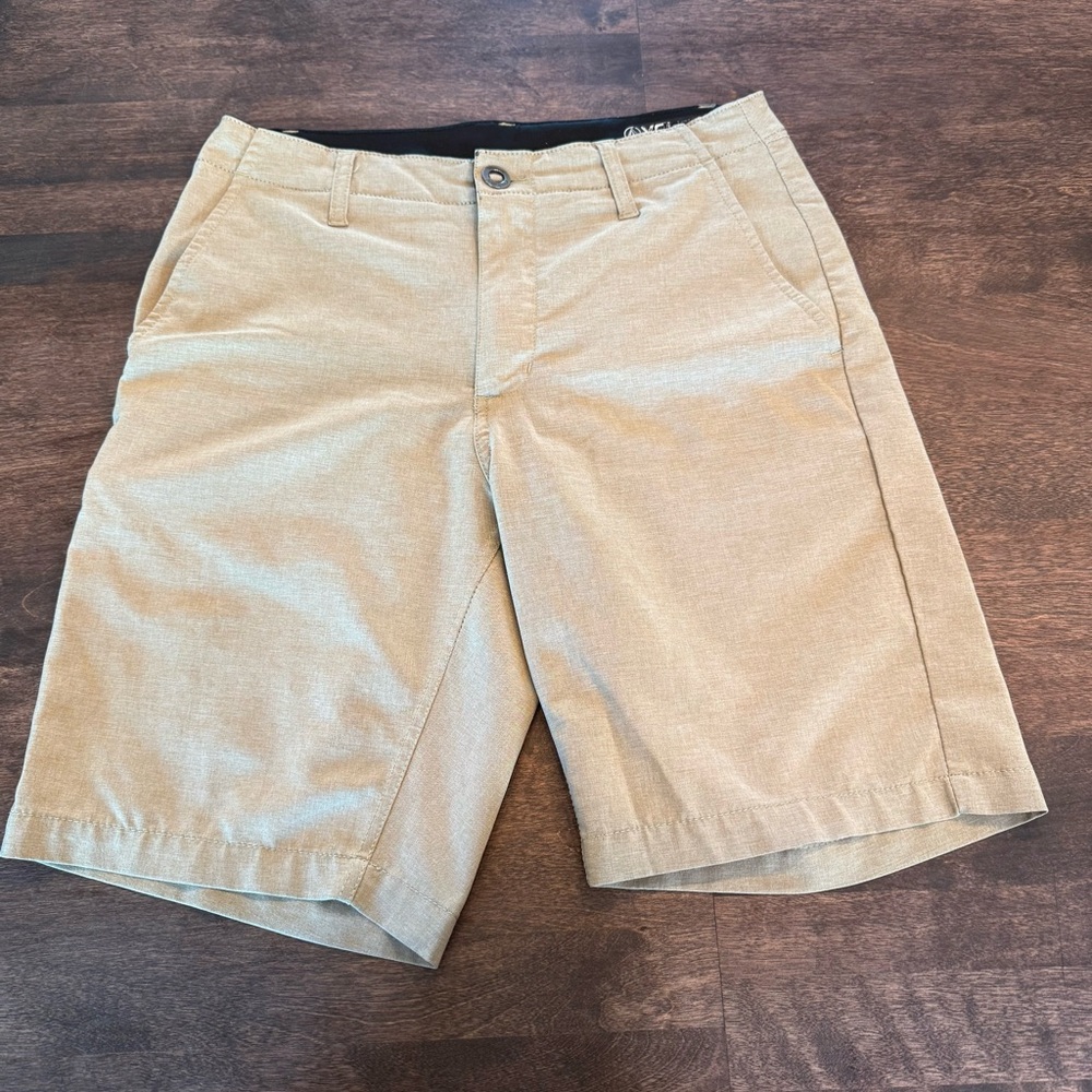 Volcom Men's Chino Style Stretch Shorts Khaki